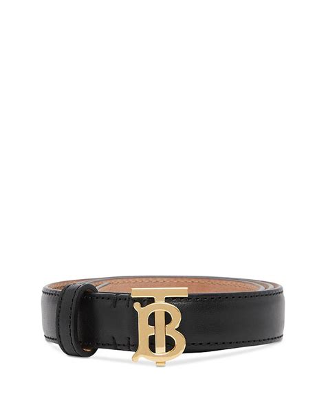 Burberry monogram motif leather belt